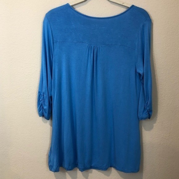 LOGO‎ Lori Goldstein Pocket Tunic Blue Small Petite - Picture 6 of 6